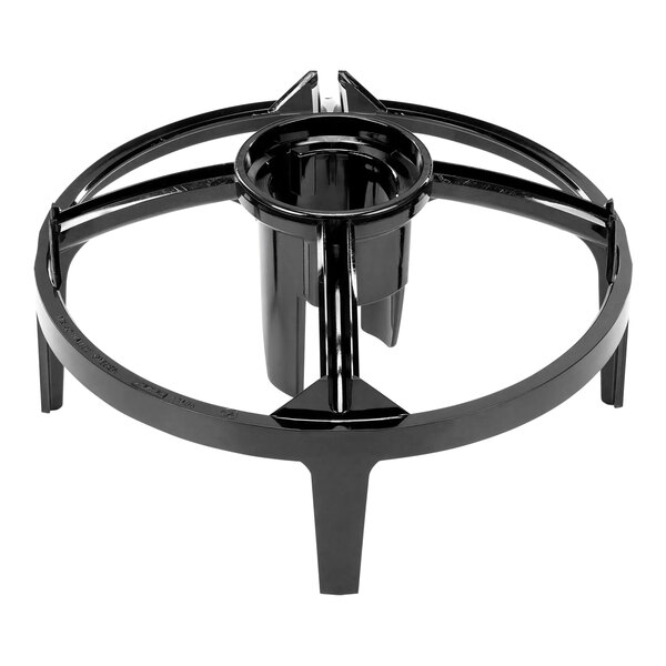 A black circular Hobart scraper with a circular base.