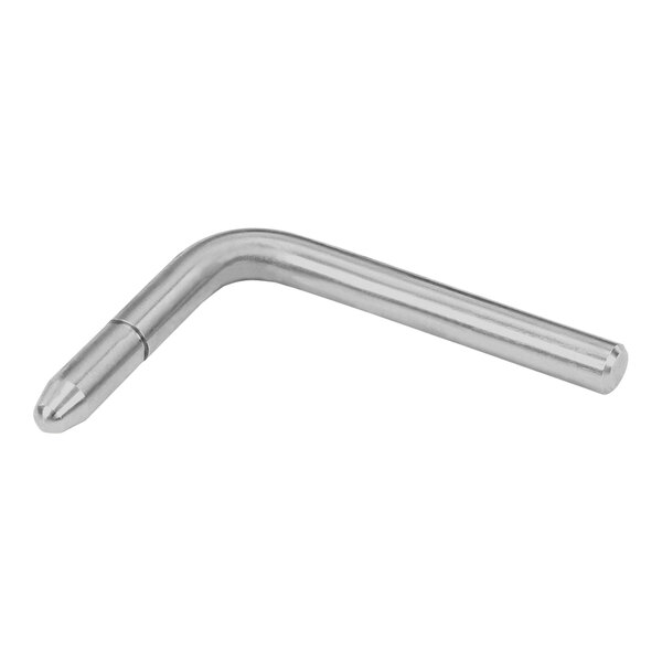A stainless steel Hobart lever.