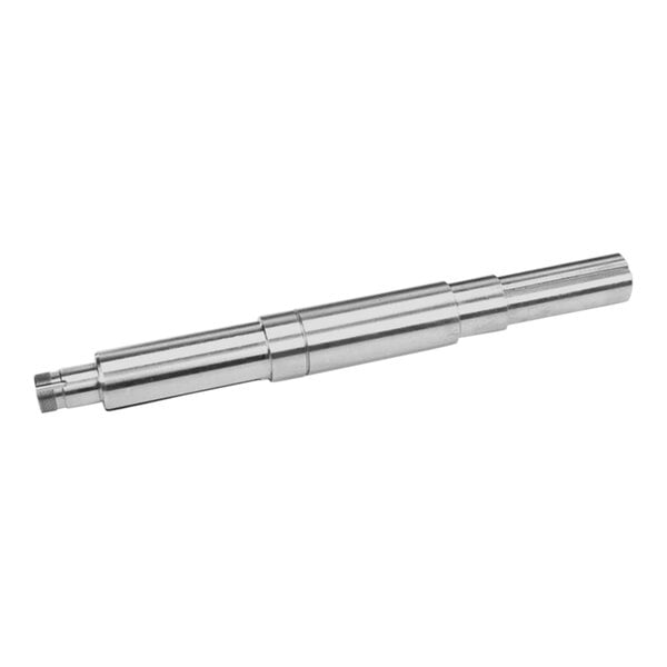 A stainless steel Hobart shaft with a metal cylinder on one end.