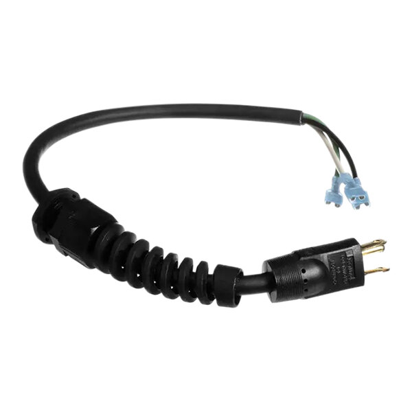 A black Oil Solutions Group power cord with a Kellum strain relief spiral.