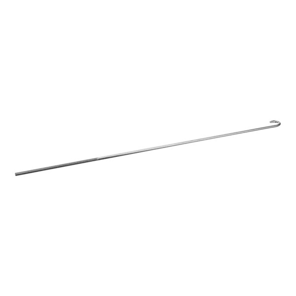 A long thin metal rod with a handle on a white background.