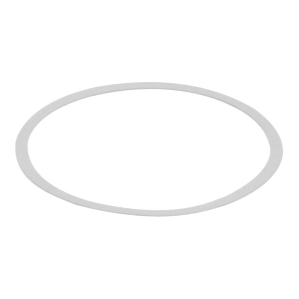 A white oval gasket with a white background.