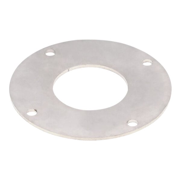 A stainless steel Hobart rear pulley cover with holes.