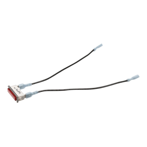 A pair of cables with a connector on the end, one black and one white, for a Hobart pilot light.