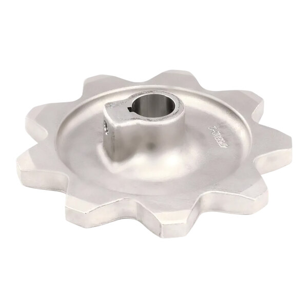 A silver Hobart conveyor sprocket with 9 teeth.