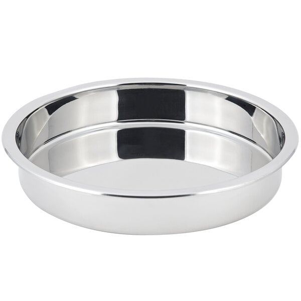 A silver Bon Chef food pan with a lid.