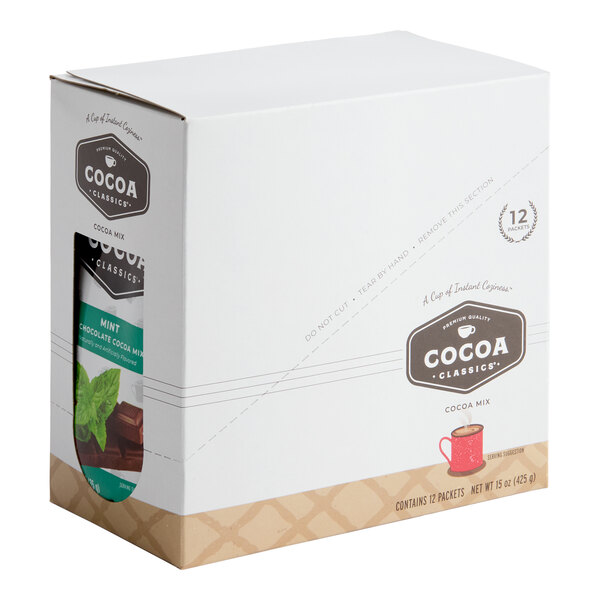 Cocoa Classics Mint and Chocolate Cocoa Mix Packet - 72/Case