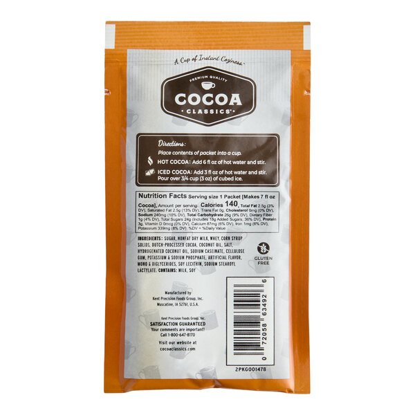 Cocoa Classics Caramel and Chocolate Cocoa Mix Packet - 72/Case