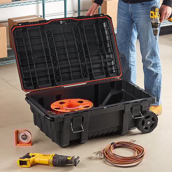 Tough Box 37 3 8 x 23 x 14 25 Gallon Polypropylene Rolling Tool Chest 4000023
