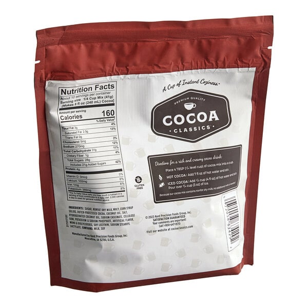 A bag of Cocoa Classics Chocolate Supreme cocoa powder.