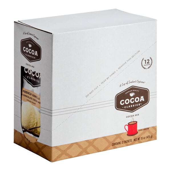 Cocoa Classics French Vanilla and Chocolate Cocoa Mix Packet - 72/Case