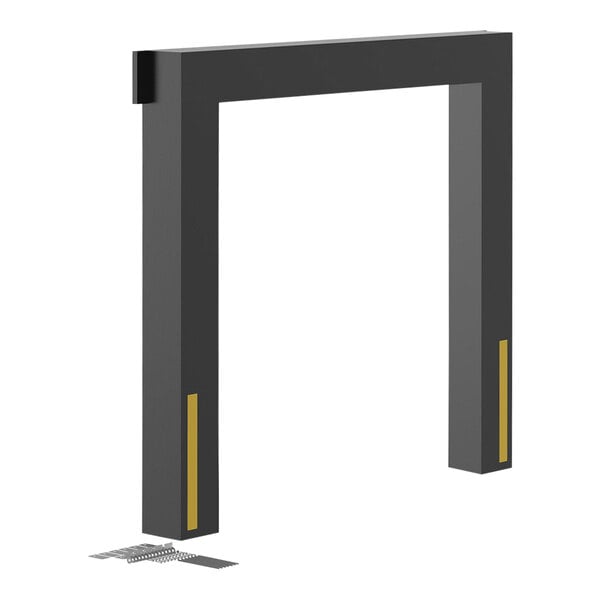 A black rectangular vinyl dock seal.
