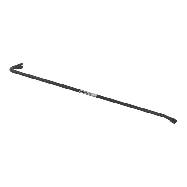 A Seymour Midwest steel wrecking bar with a black handle.