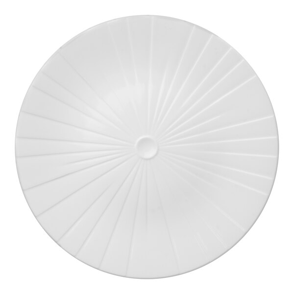 A Steelite Distinction Alina white plate with a circular pattern in the center.