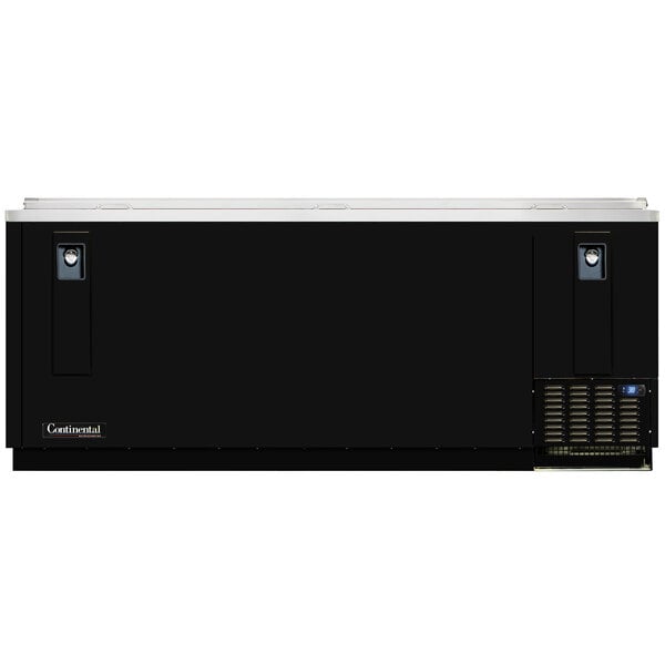A black rectangular Continental Bottle Cooler with black trim on a white background.