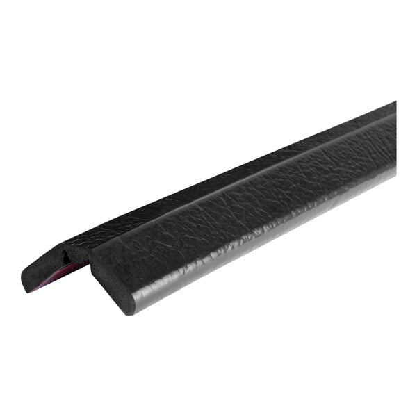 A black rubber Ideal Warehouse edge guard with a red stripe.