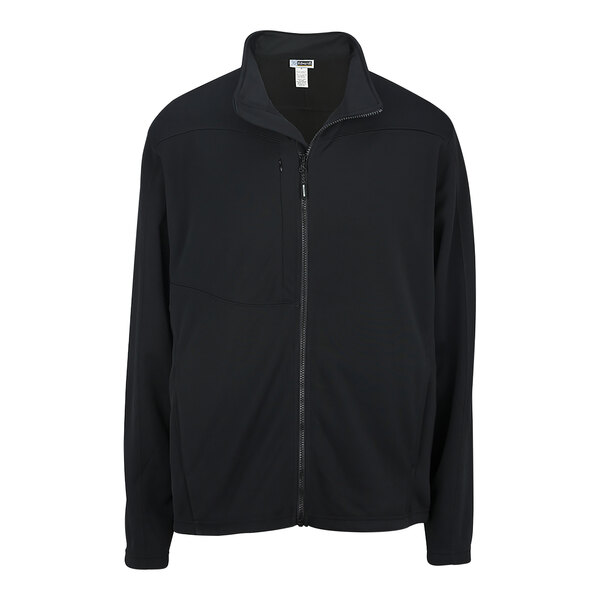 A black Edwards fleece full-zip jacket.