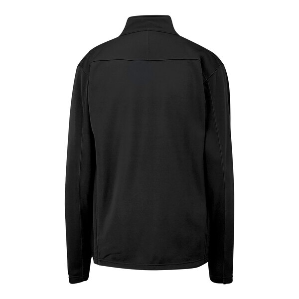A back view of a black Edwards Performance Tek full-zip sweater/jacket.