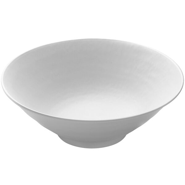 An Elite Global Solutions white melamine bowl.