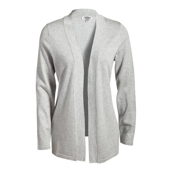 A grey Edwards women's cardigan with long sleeves.
