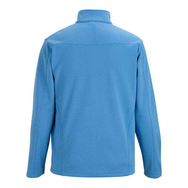 A back view of a blue Edwards fleece full-zip jacket.
