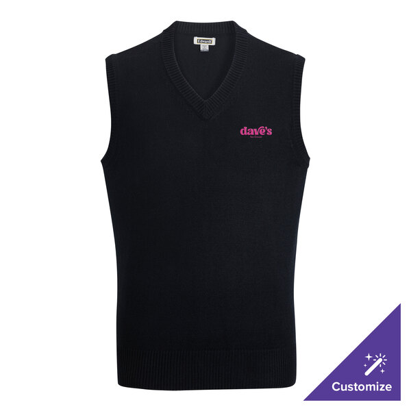 Edwards 4561 Unisex Customizable Navy Jersey Knit Vest - Acrylic - Extra Large