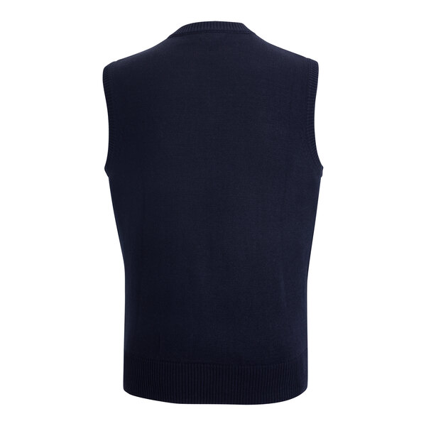 Edwards 4561 Unisex Customizable Navy Jersey Knit Vest - Acrylic - S