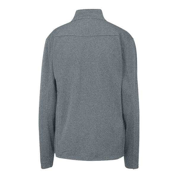 Edwards 3440 Unisex Customizable Gray Heather / Black Performance Tek Full-Zip Sweater / Jacket - Fleece - 4X