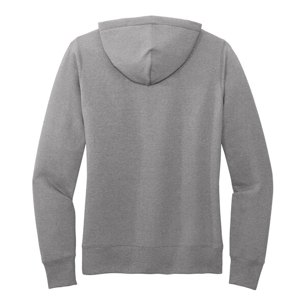 A Port & Company athletic heather grey core fleece pullover hoodie.
