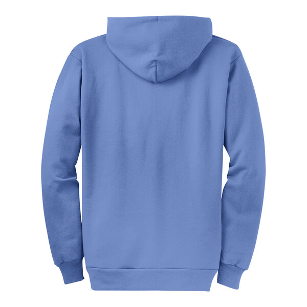 A Carolina blue Port & Company Core Fleece Full-Zip Hoodie