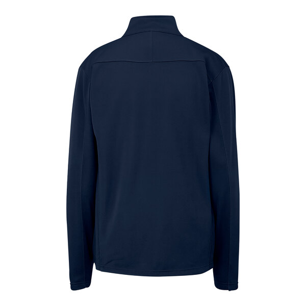 A navy blue Edwards fleece jacket with a white background.
