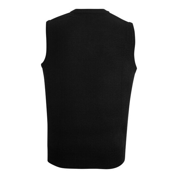 Edwards 4561 Unisex Customizable Black Jersey Knit Vest - Acrylic - 3X