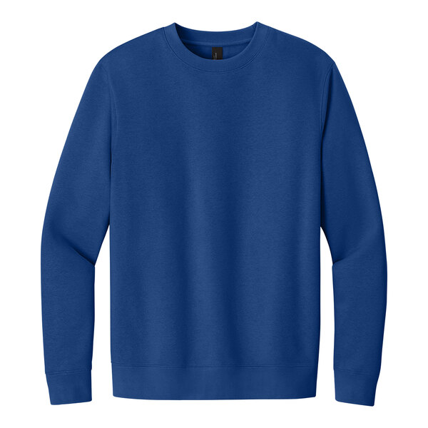 A deep royal blue District unisex crewneck sweatshirt.