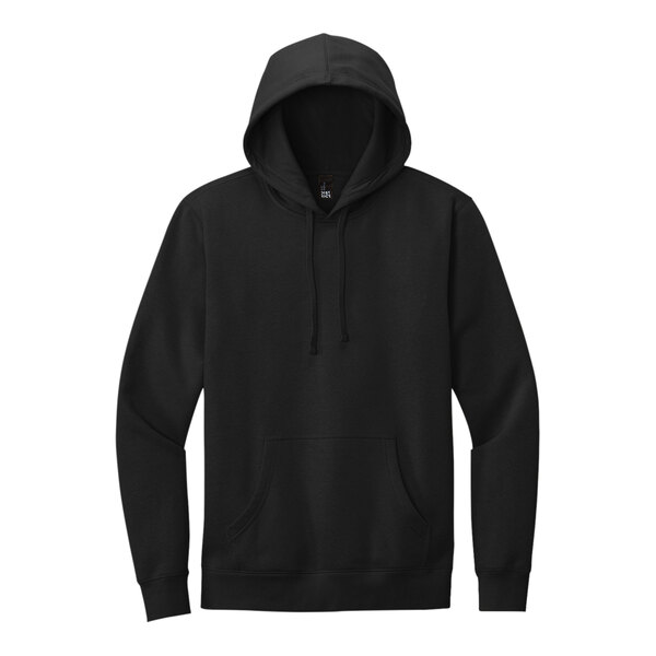 A black District sweatshirt hoodie with a hood.