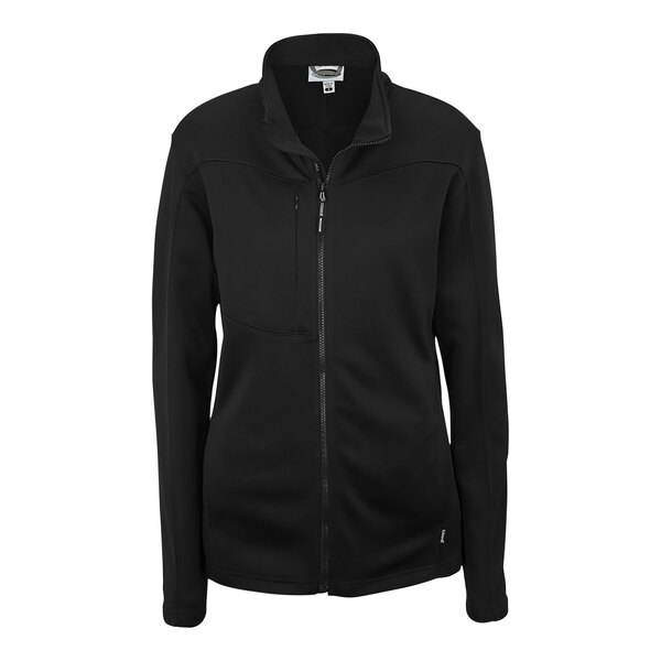 A black Edwards fleece full-zip jacket for women.