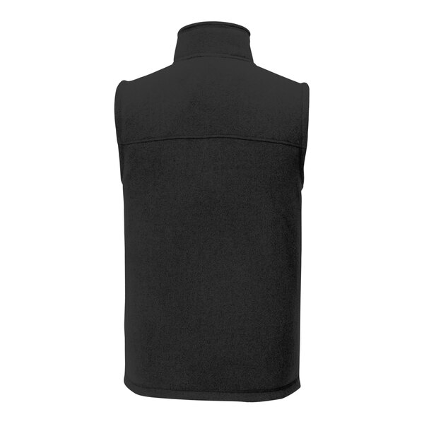 A black The North Face sweater vest with a zipper.