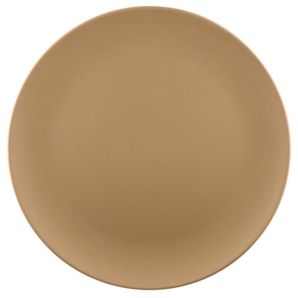 An Elite Global Solutions Greenovations paper bag-colored melamine plate.