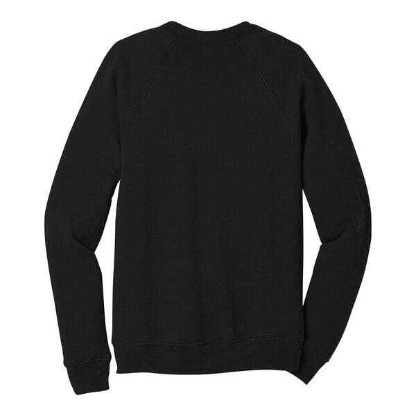 A black Bella + Canvas sweatshirt with long black sleeves.