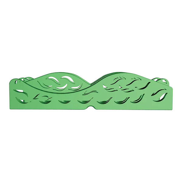 A green WizKid air freshener with a wave design on a white background.