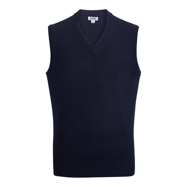 Edwards 4561 Unisex Customizable Navy Jersey Knit Vest - Acrylic - M