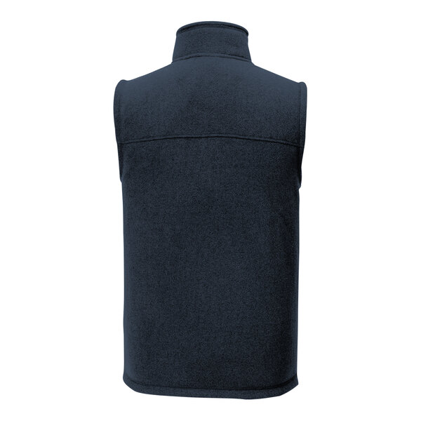 A black The North Face fleece sweater vest in navy.
