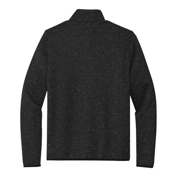 A black Port Authority fleece sweater jacket with a black collar.