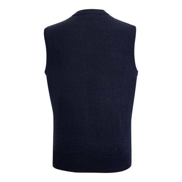 Edwards 4561 Unisex Customizable Navy Jersey Knit Vest - Acrylic - XS