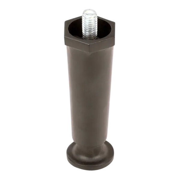 A black metal TurboChef leg with a screw on top.