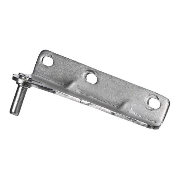 A metal bracket with two holes for Everest Refrigeration's DHG23-00 right bottom hinge.