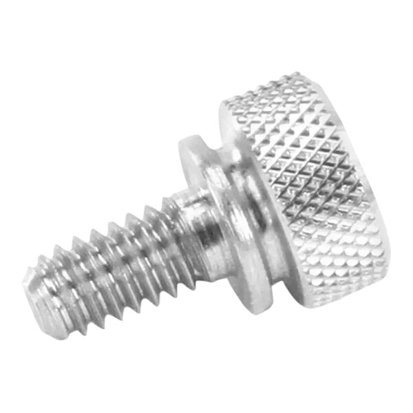 A close-up of a TurboChef thumb screw with a silver ring.