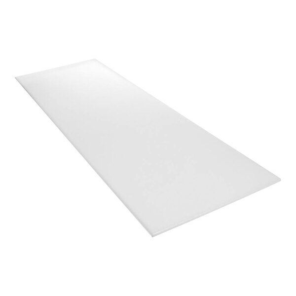 A white rectangular Randell poly cutting board.