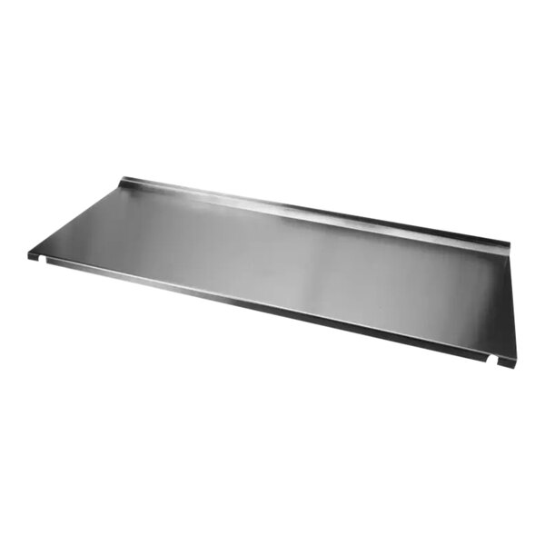 A metal lid cover for a Randell refrigeration unit.