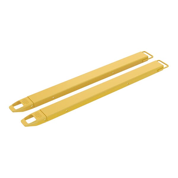 A pair of yellow metal bars.