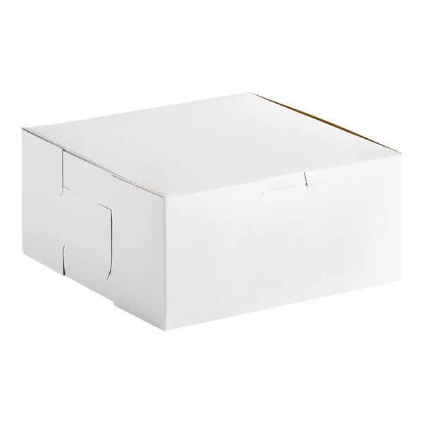 A white Southern Champion cake box with a lid.